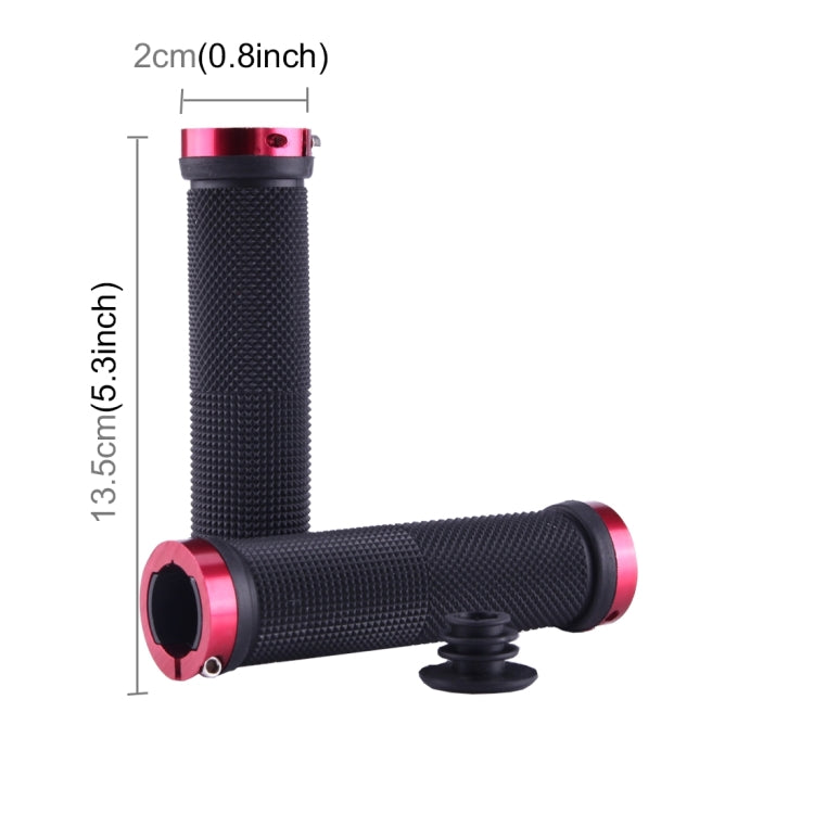 OQSPORT 2 PCS Bike Hand Grips Bilateral Lock Straight Barrel MTB Bicycle Anti-slip Handlebar Grips, 801