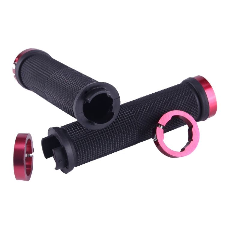 OQSPORT 2 PCS Bike Hand Grips Bilateral Lock Straight Barrel MTB Bicycle Anti-slip Handlebar Grips, 801