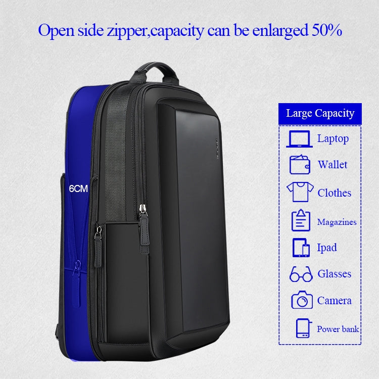 Bopai 751-006551 Large Capacity Business Casual Breathable Laptop Backpack with External USB Interface, Size: 30 x 12 x 44cm, 751-006551