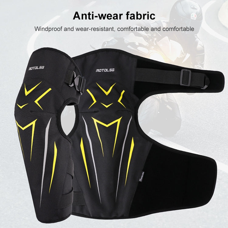 MOTOLSG 2 in 1 Knee Pads Motorcycle Bicycle Riding Warm Fleece Soft Protective Gear (Black White)