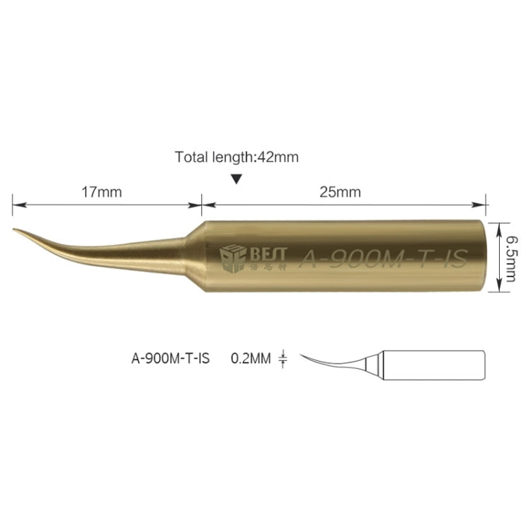 10 PCS BEST Pure Copper Low Temperature Soldering Iron Tip Special for Welding Fly Jump Wire A-900M-T-IS