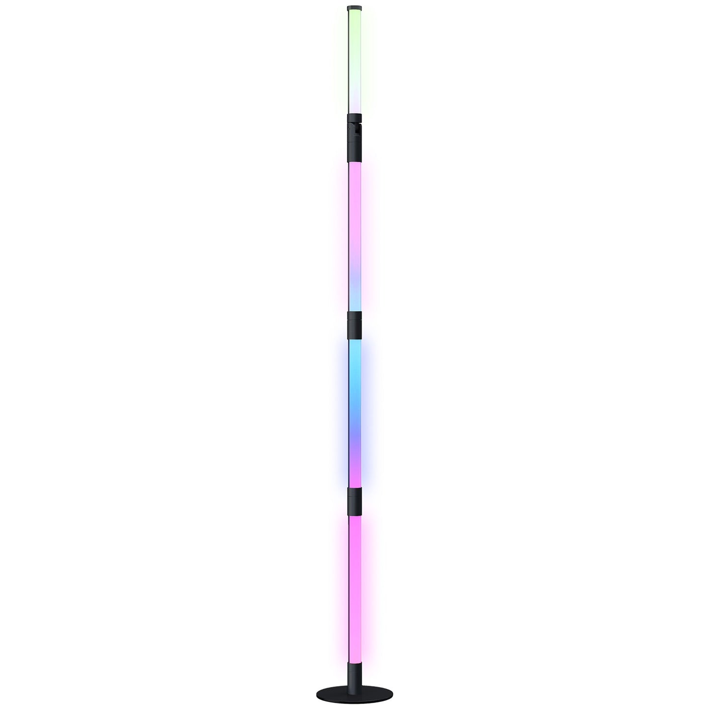 HOMCOM LED Floor Lamp, Corner Floor Lamp with App & Remote Control Dark Grey