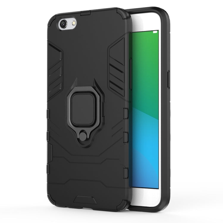 PC + TPU Shockproof Protective Case for OPPO R9s, with Magnetic Ring Holder, For OPPO R9s
