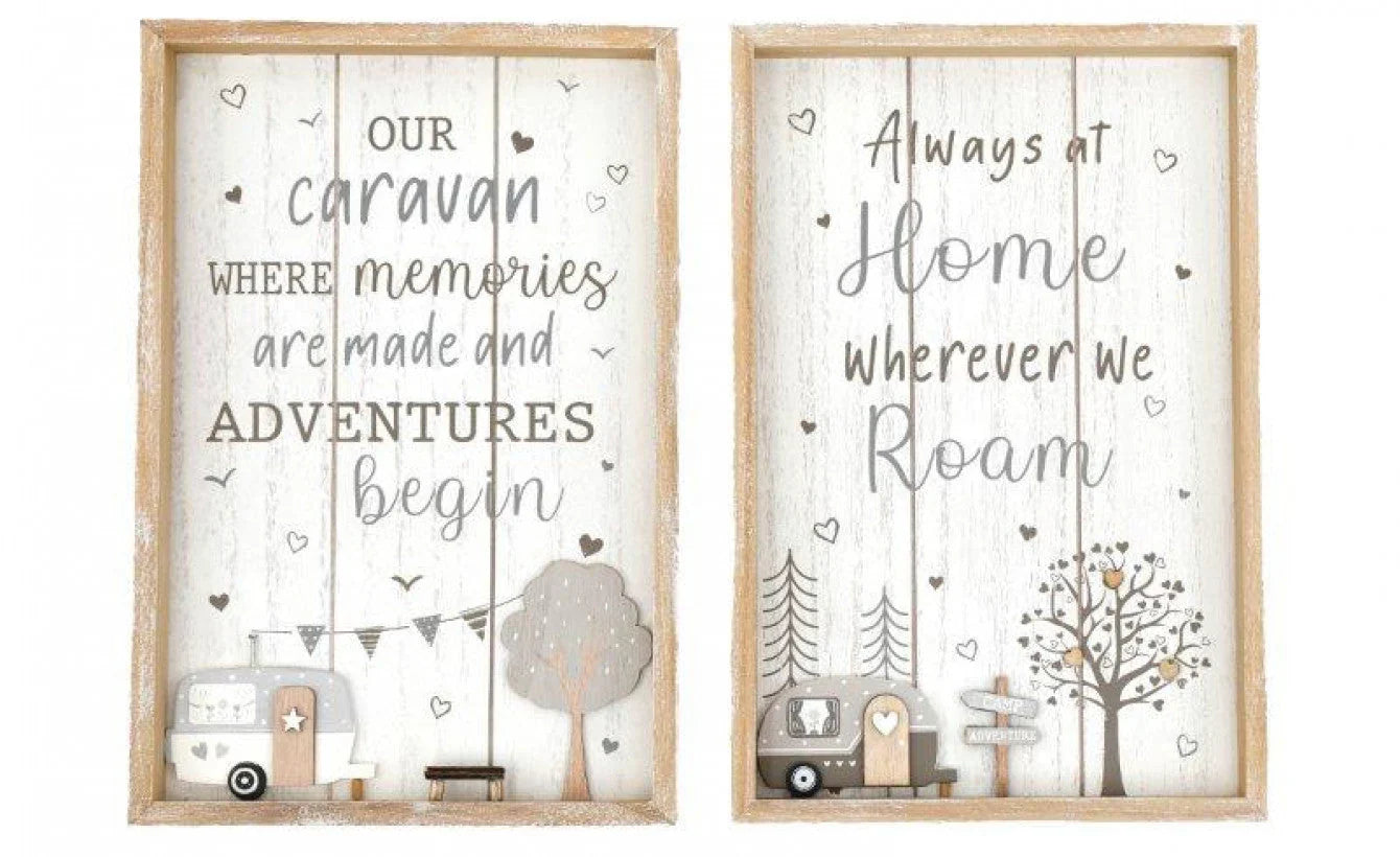 Wooden Caravan Plaque 20 x 30cm   one