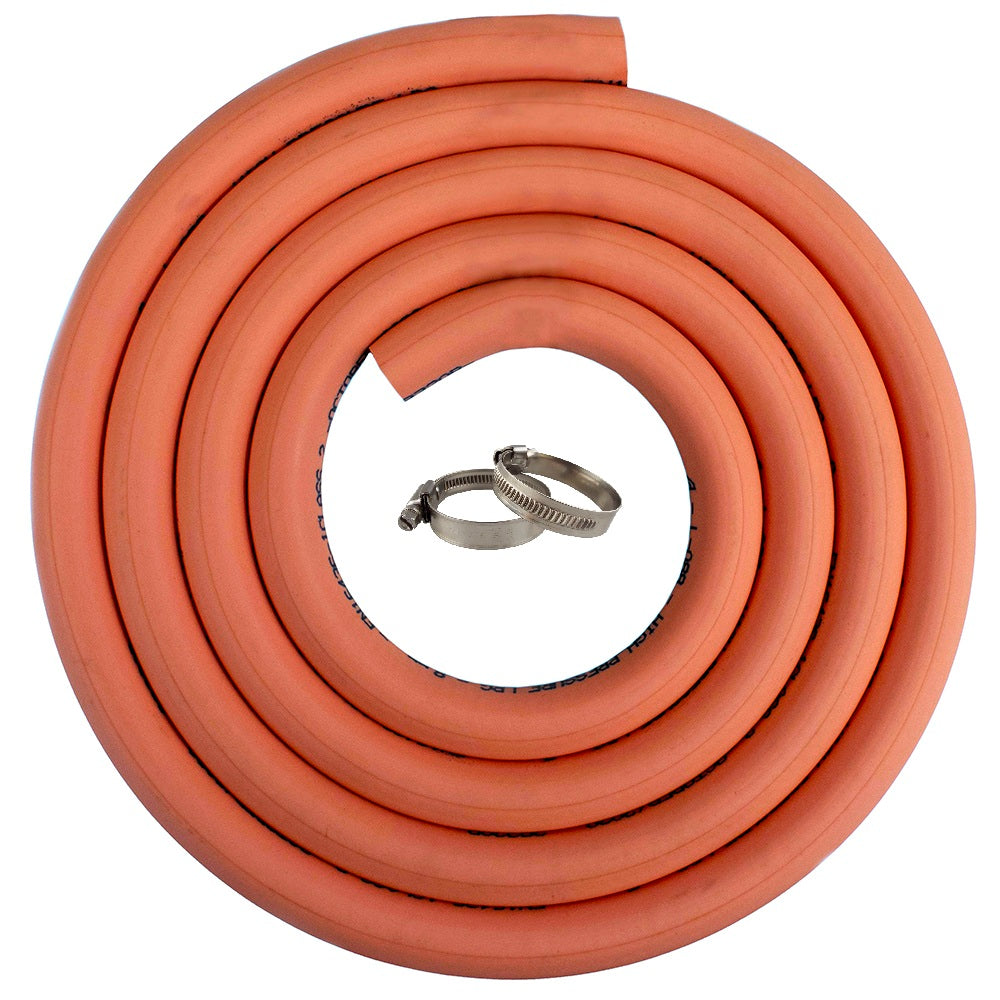 Rubber Gas Pipe 8mm set with 2 hose clamps