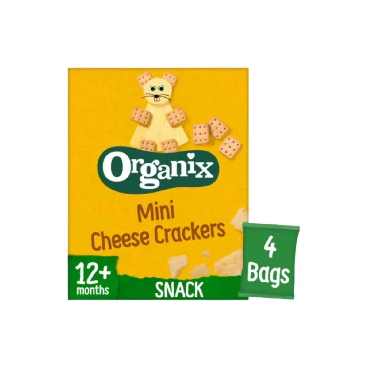 Organix Mini Cheese Crackers 12+ months 80g (4x20g)