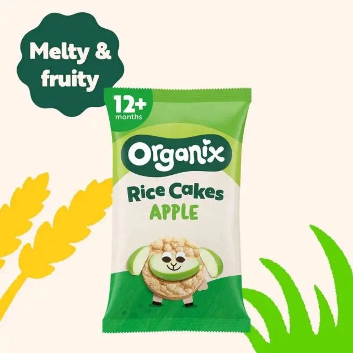Organix Apple Rice Cakes 12+ months 72g (4x18g)
