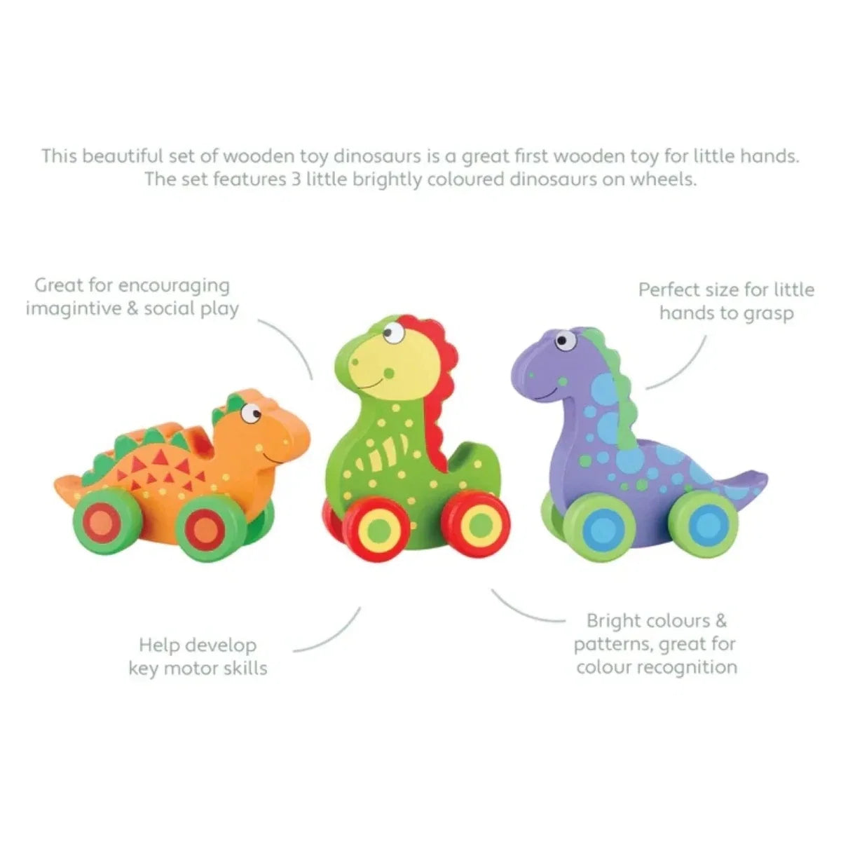 Orange Tree Toys First Dinosaurs Wheelies