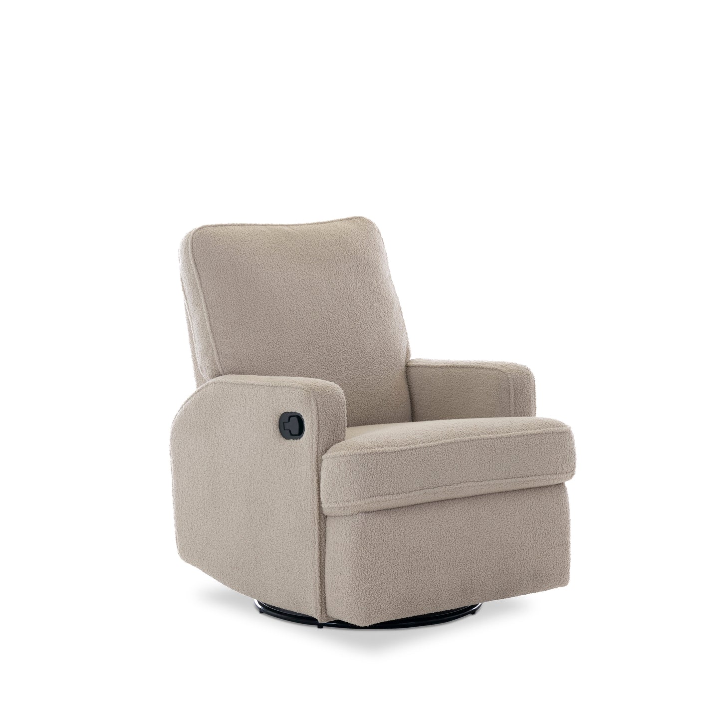 Madison Swivel Glider Recliner Nursing Chair – Teddy Truffle | 360° Swivel Reclining Nursery Chair