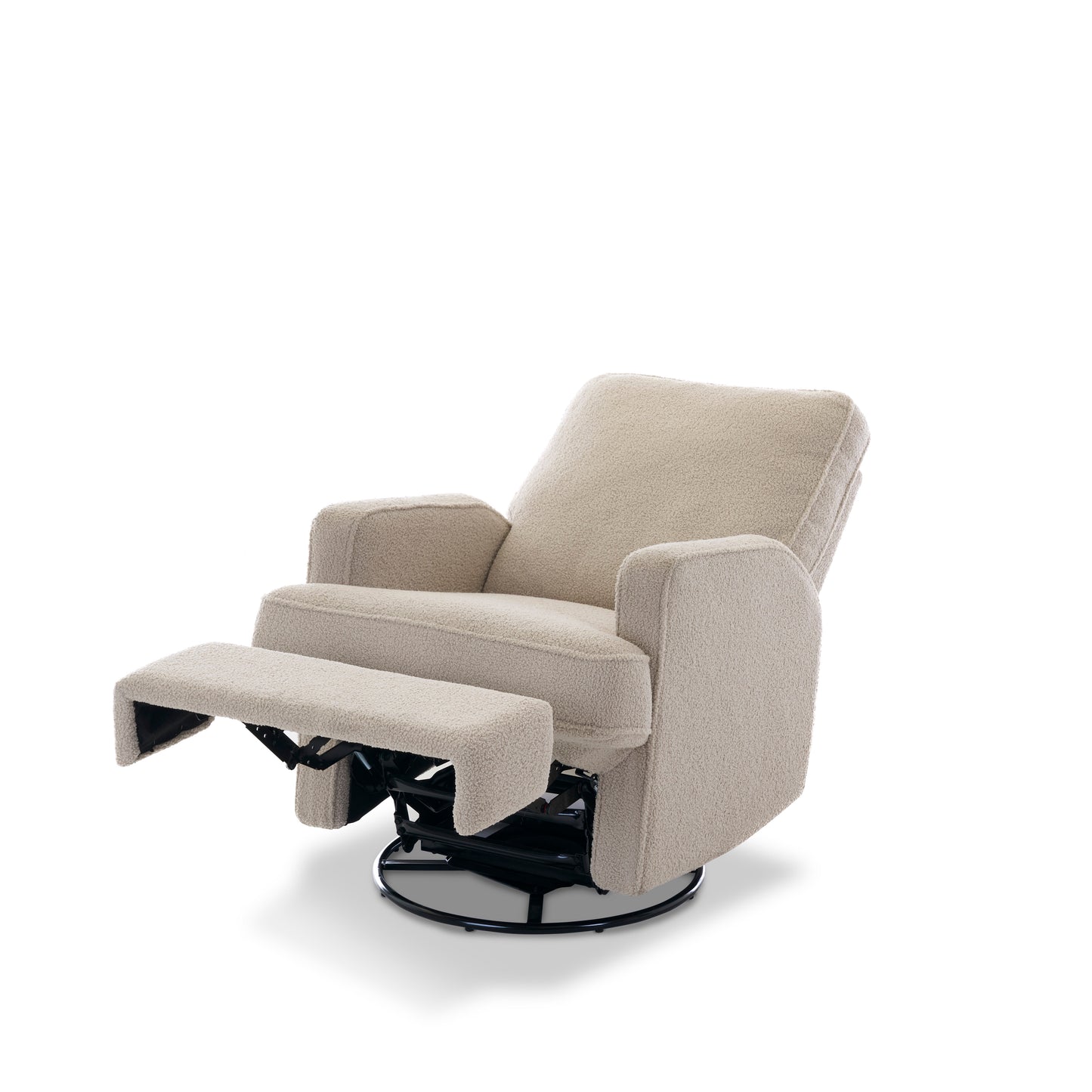 Madison Electric Swivel Glider Recliner Chair - Teddy Fabric Truffle