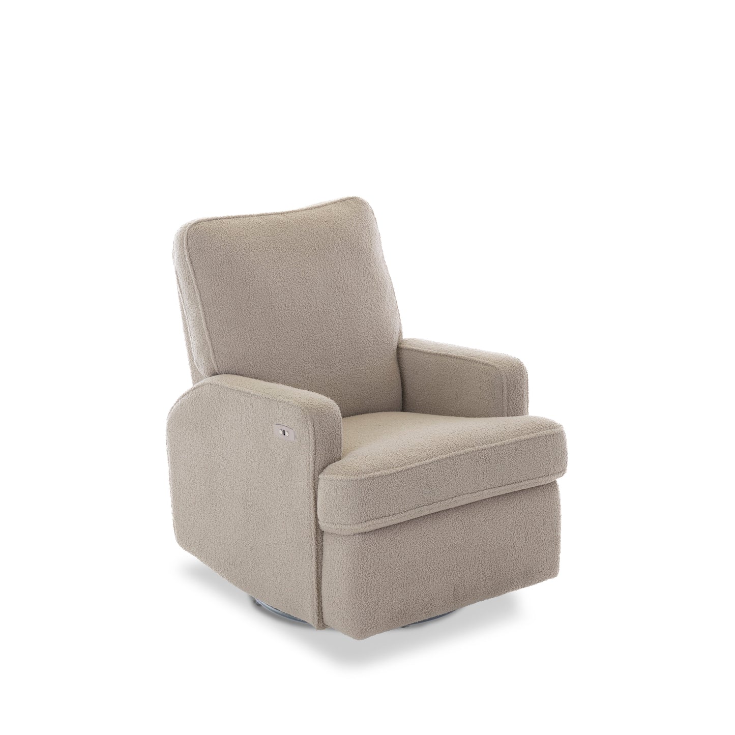 Madison Electric Swivel Glider Recliner Chair - Teddy Fabric Truffle