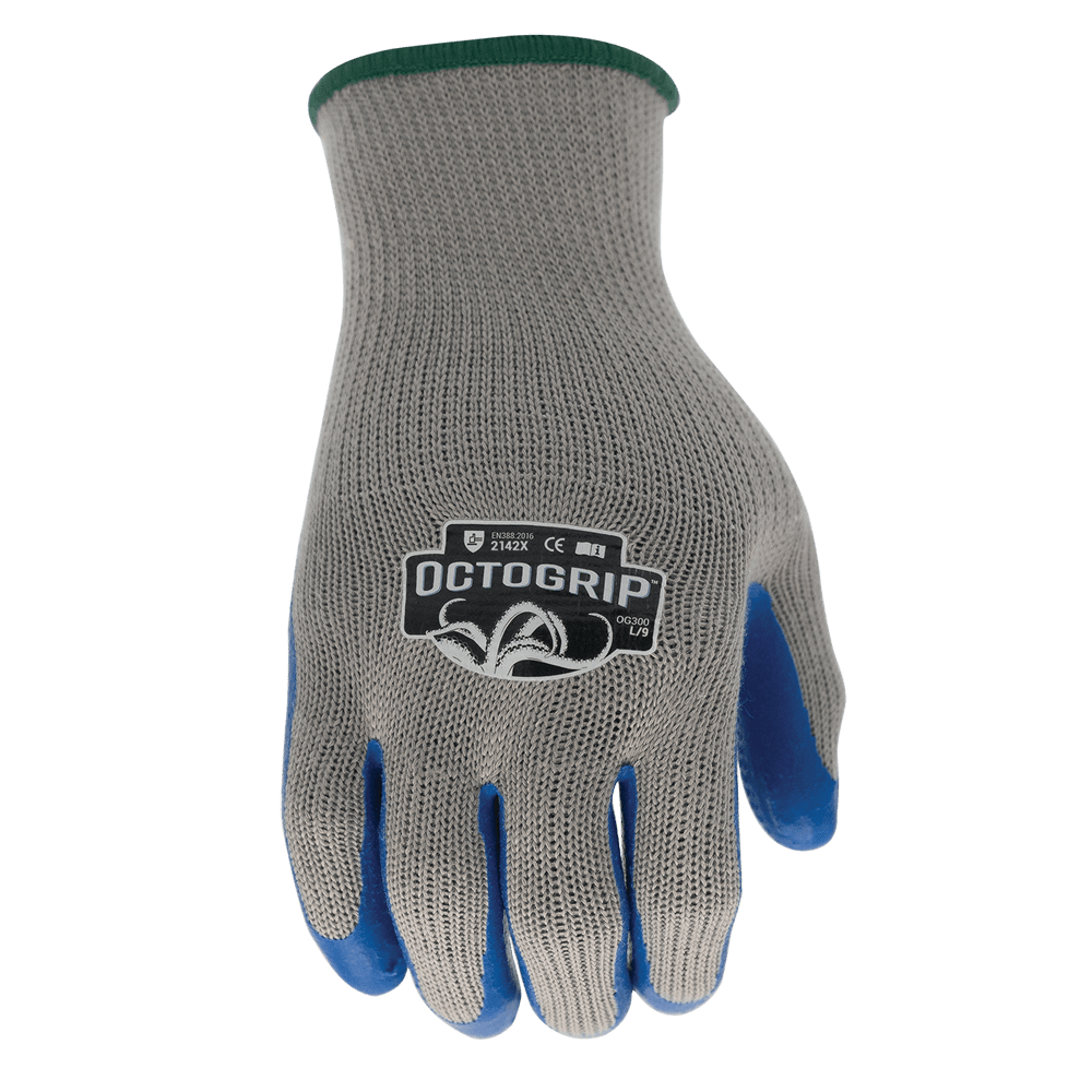 Octogrip OG300 10 Gauge Latex Coated Palm Work Glove Grey XL