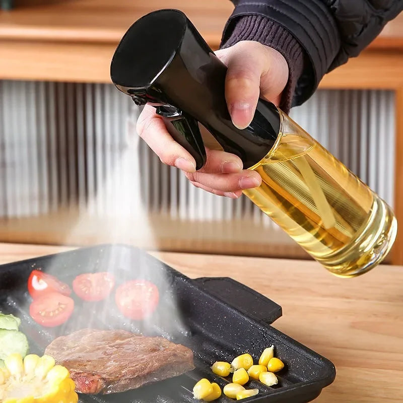 Oil Spray for Cooking - Reusable Olive Oil Dispenser Bottle Mist Sprayer Accessory for Kitchen