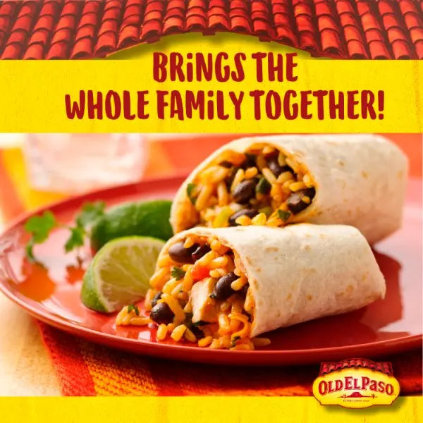 Old El Paso Burrito Kit Bean & Chilli Mild 620g (Case of 6)