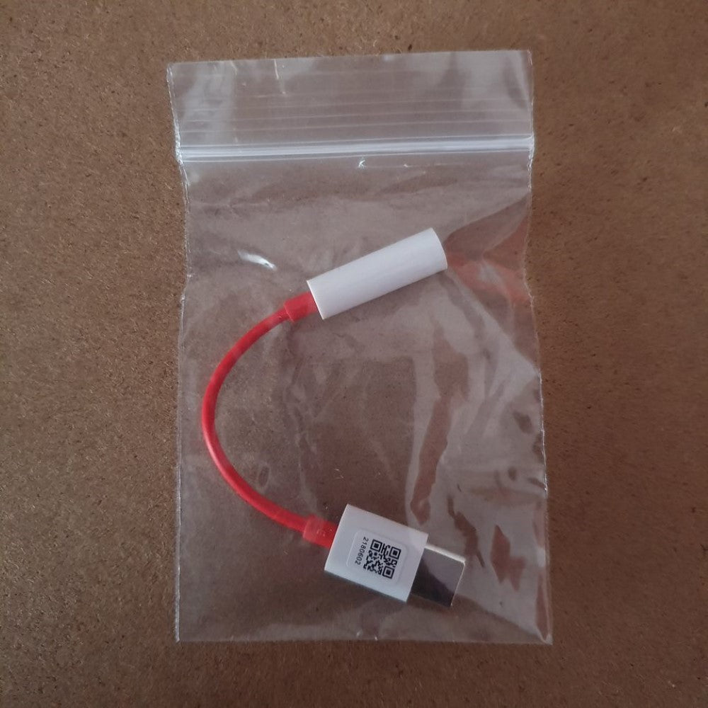 Official OnePlus D602 USB-C to 3.5mm Adapter - Red (For OnePlus only)