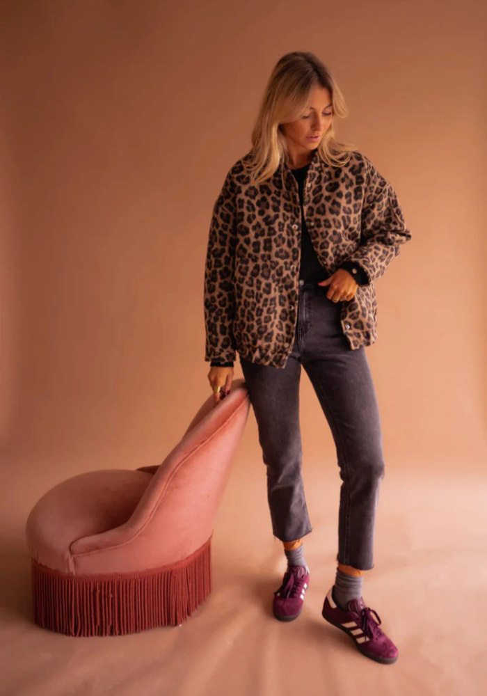 Leona | Leopard Bomber Jacket