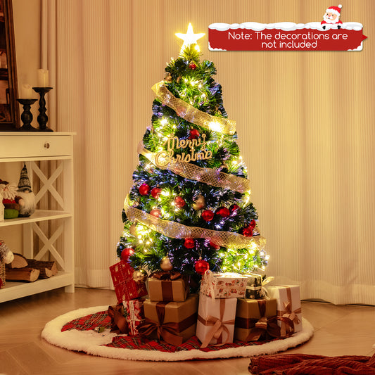 Optical Fiber Christmas Tree Pre-Lit Artificial Xmas Tree-1.2M