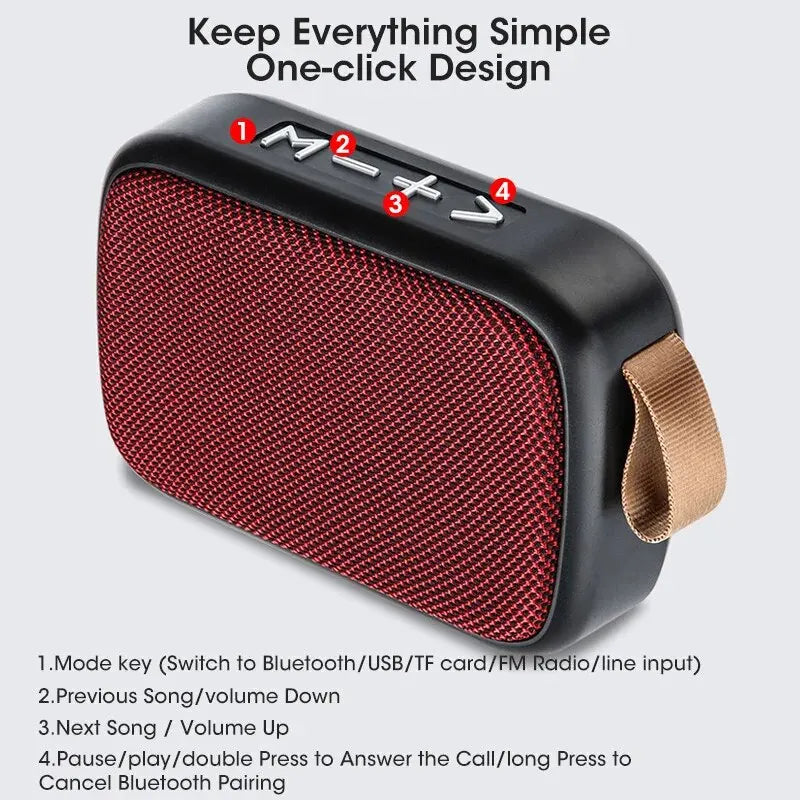 Wireless Outdoor Portable Subwoofer Mini Bluetooth Speaker