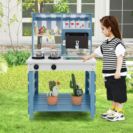 Outdoor Double-Sided Mud Kitchen for Kids