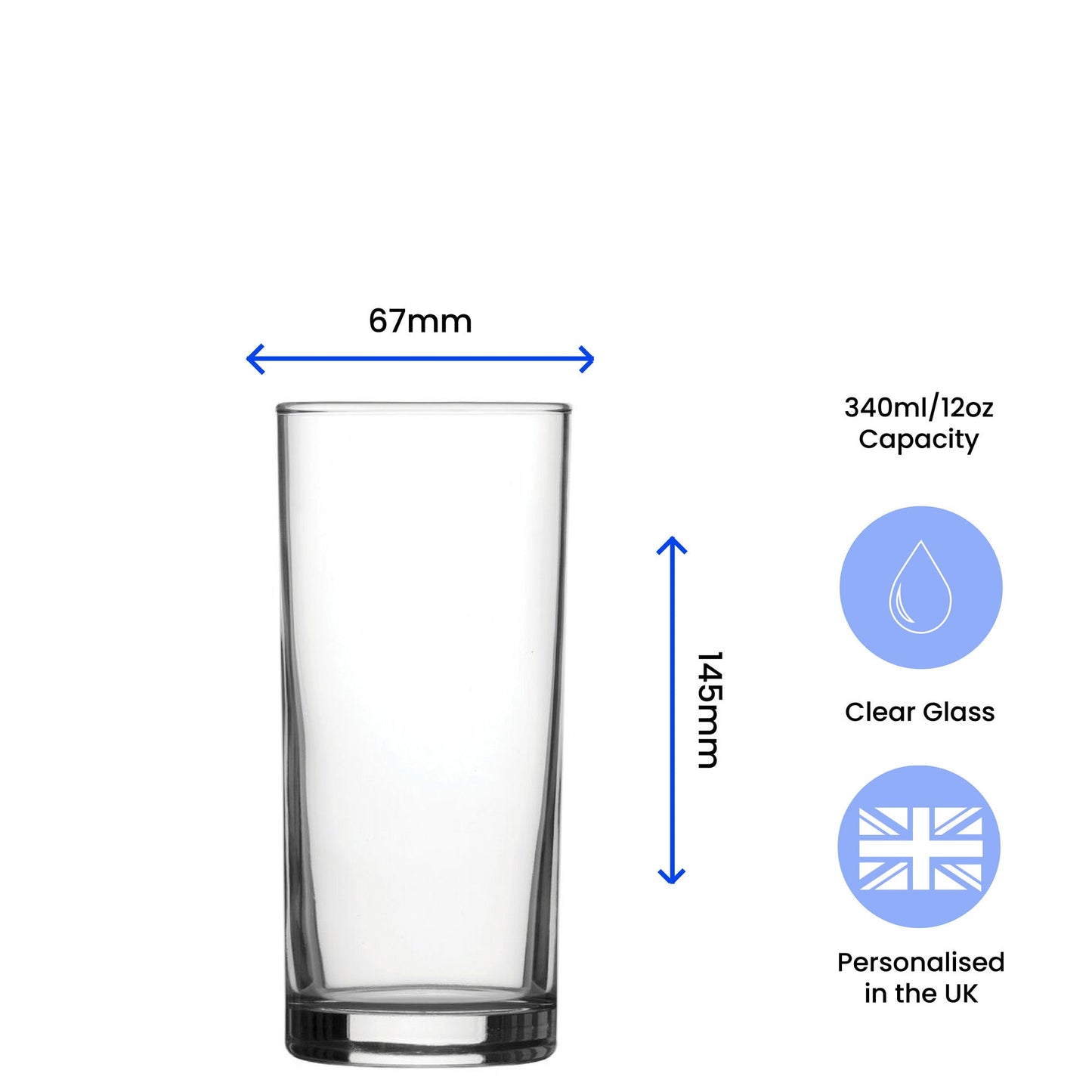 Personalised Engraved Vodka Hiball Glass with 'Name's Vodka Glass' Design