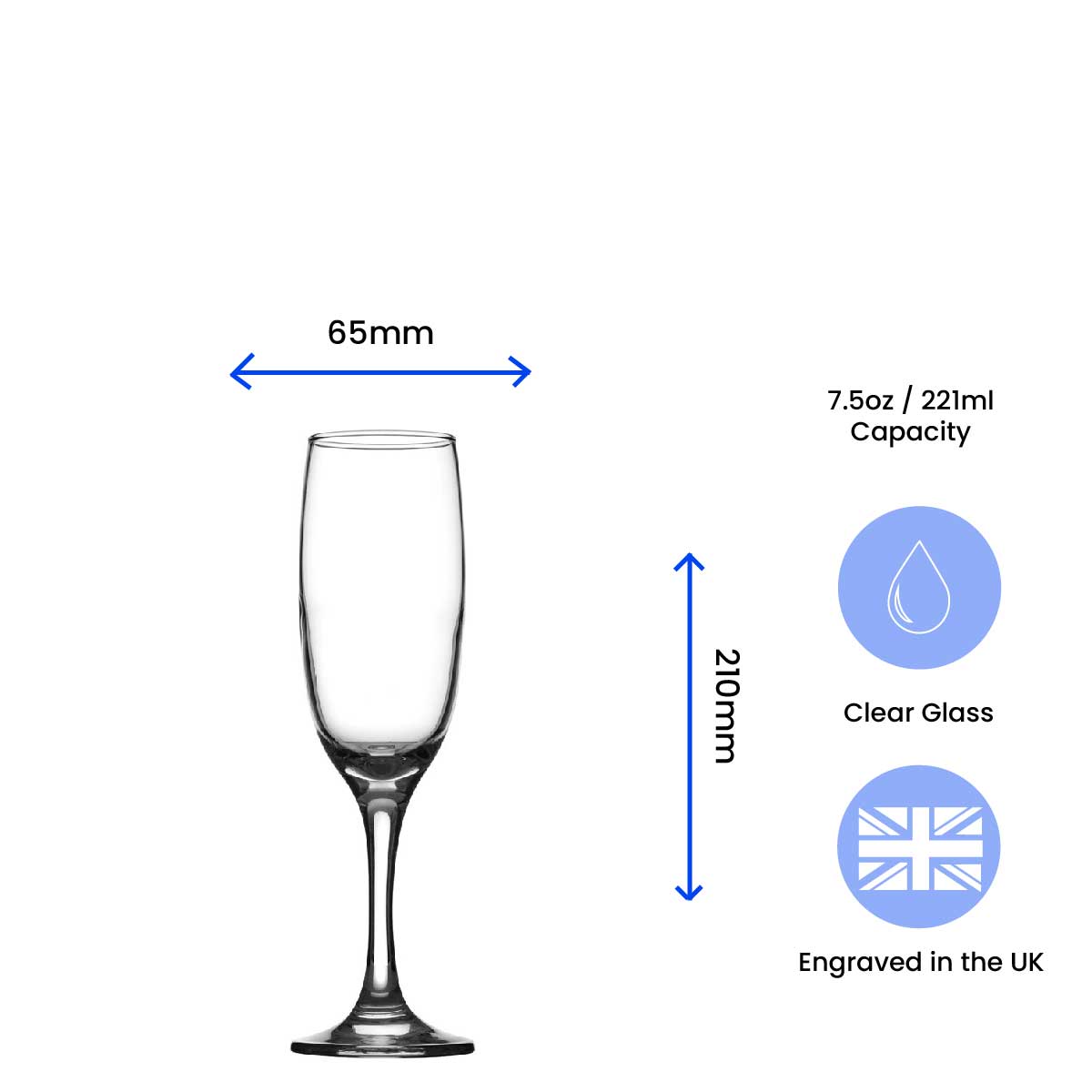 Engraved Funny Champagne Flute with Name Age +1 Design