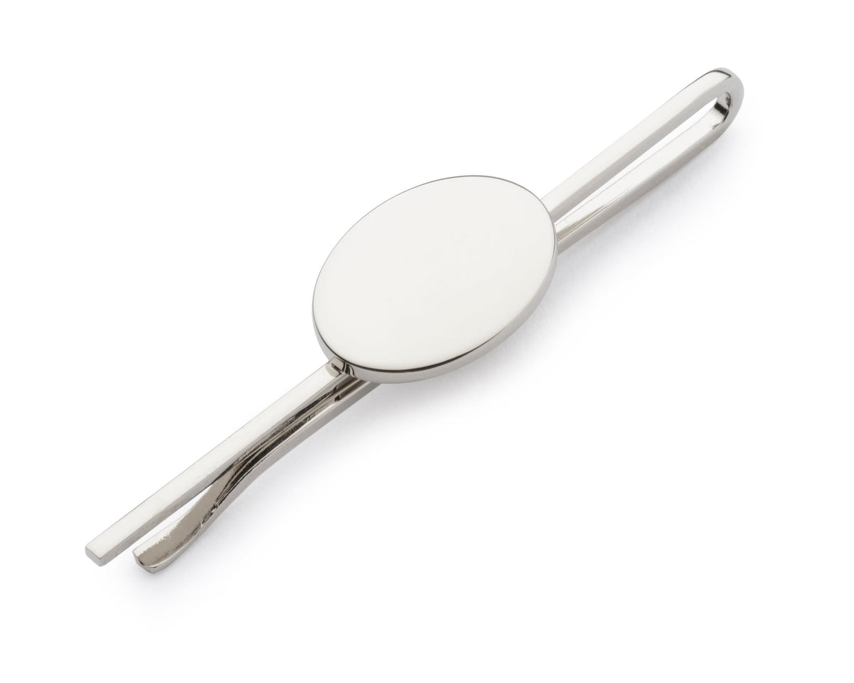 Oval Chrome Tie Slide