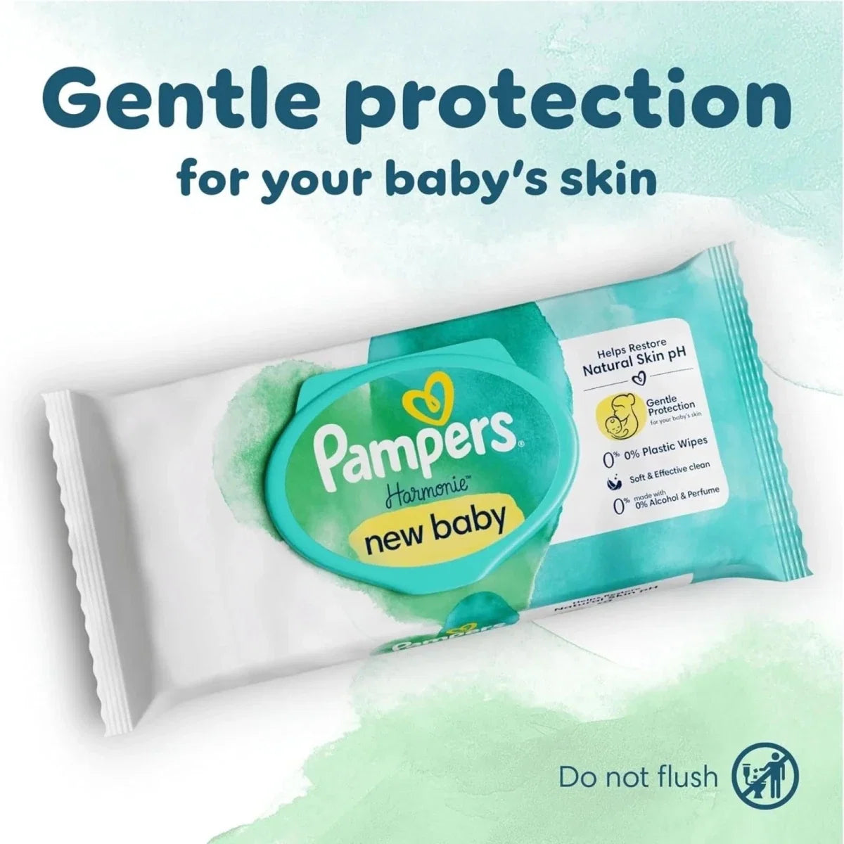 Pampers Harmonie New Baby Wipes Plastic Free Baby Wipes 44x14 pcs