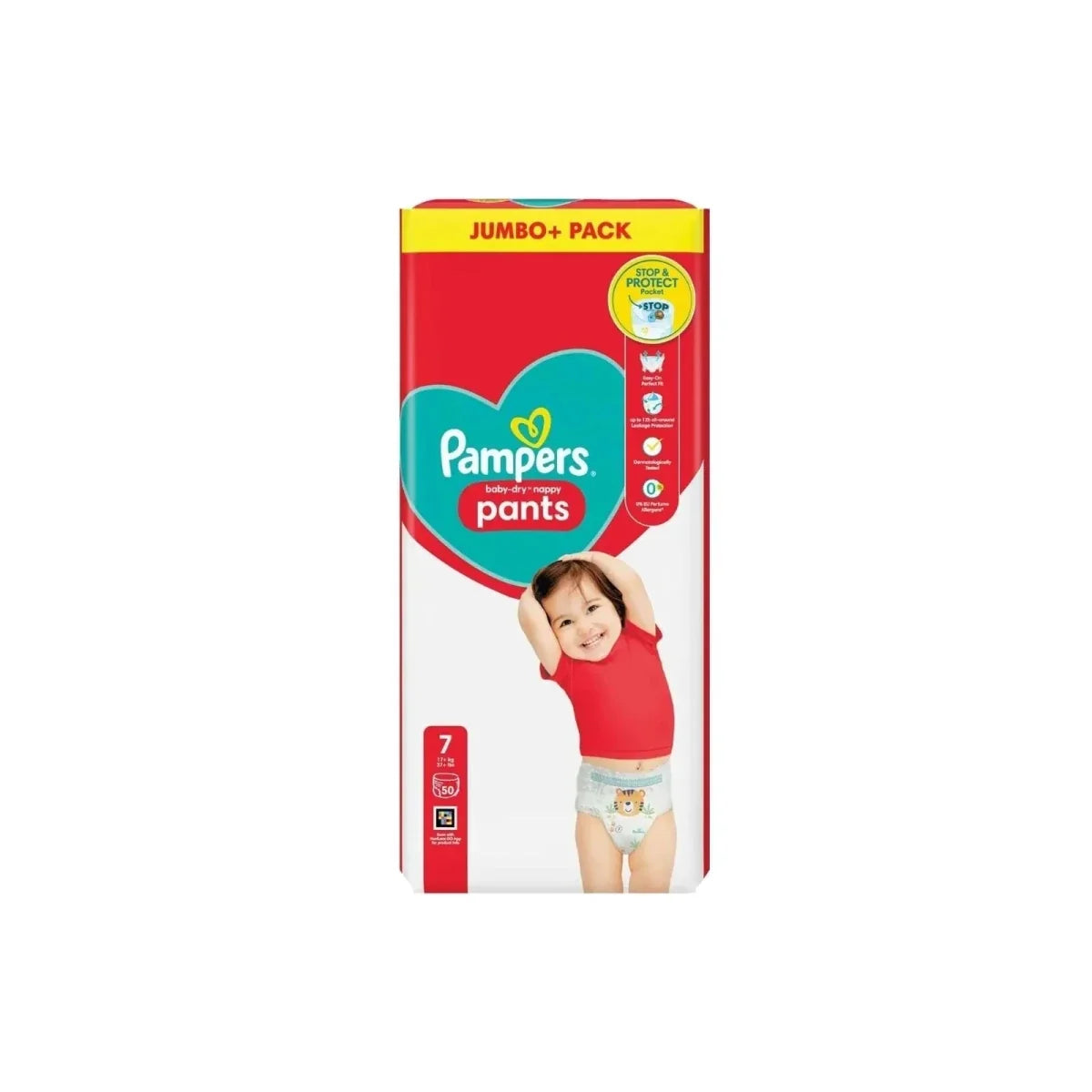 Pampers Baby-Dry Pants Size 7 Jumbo Pack 50 nappies