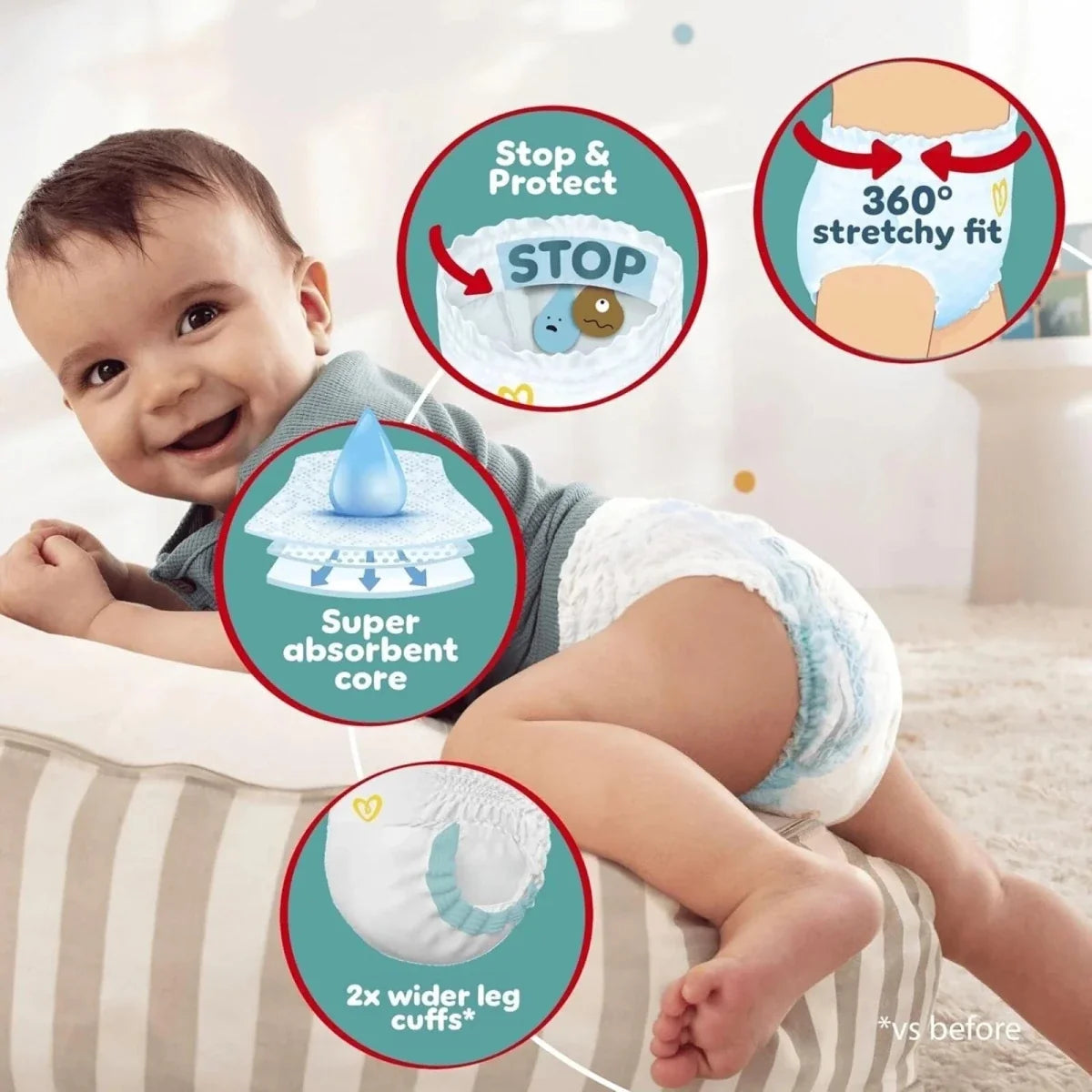 Pampers Baby-Dry Pants Size 7 Jumbo Pack 50 nappies