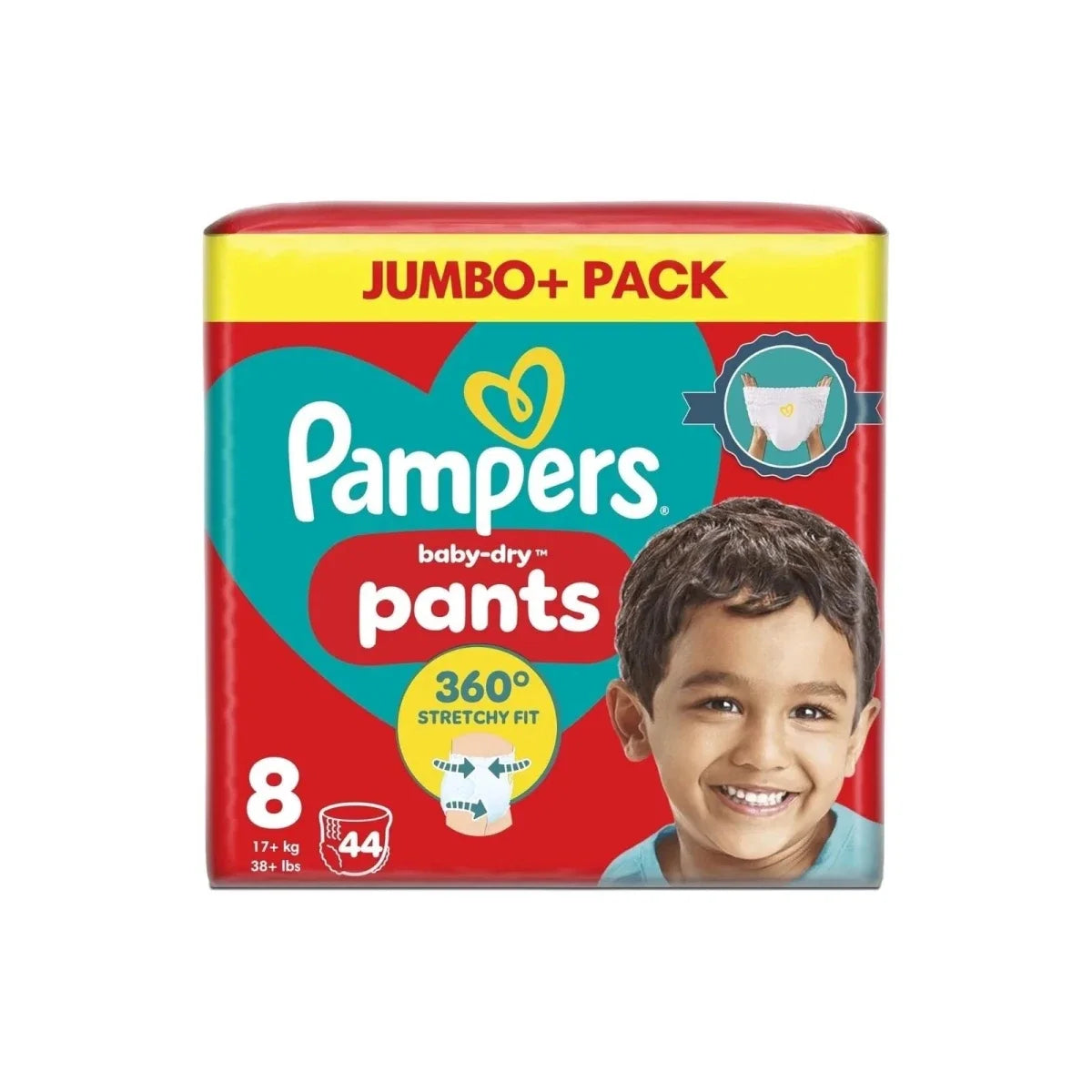Pampers Baby-Dry Pants Size 8 Jumbo Pack 44 nappies
