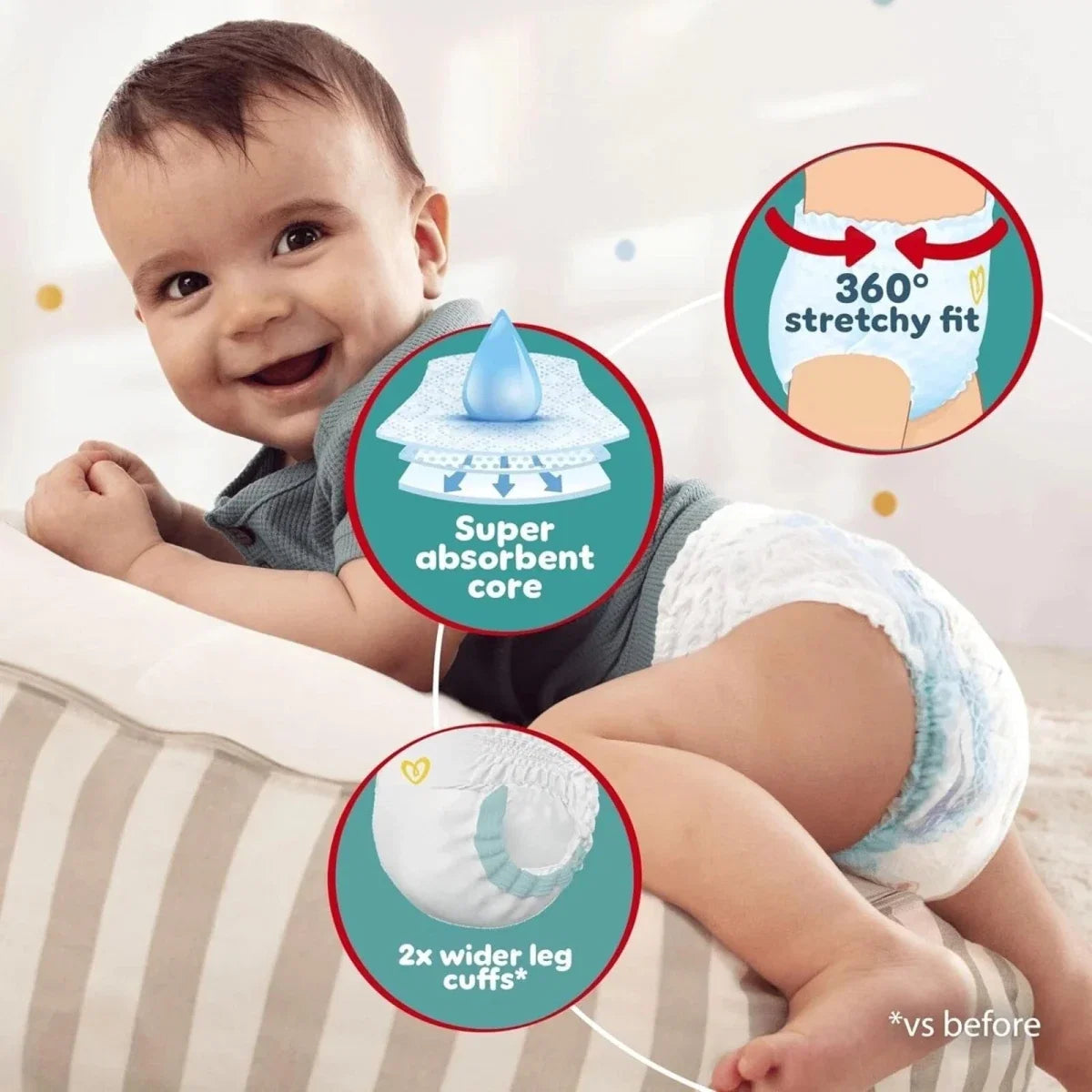 Pampers Baby-Dry Pants Size 8 Jumbo Pack 44 nappies