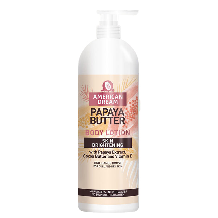 American Dream Papaya Butter Body Lotion 25oz – Brightening Formula for Dull Dry Skin