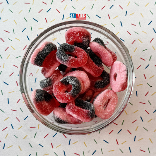 PARK LANE SOUR BLACKCURRANT RINGS - 100g
