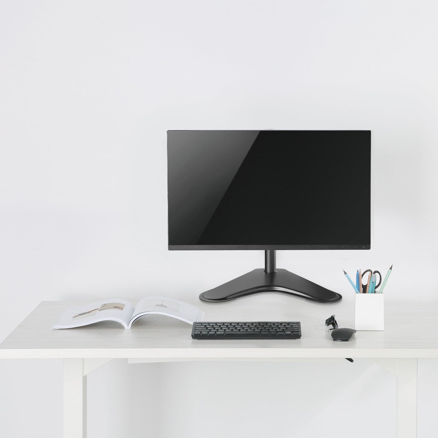 ProperAV Desk Monitor Stand 17" - 34" Freestanding Base VESA Max 100x100