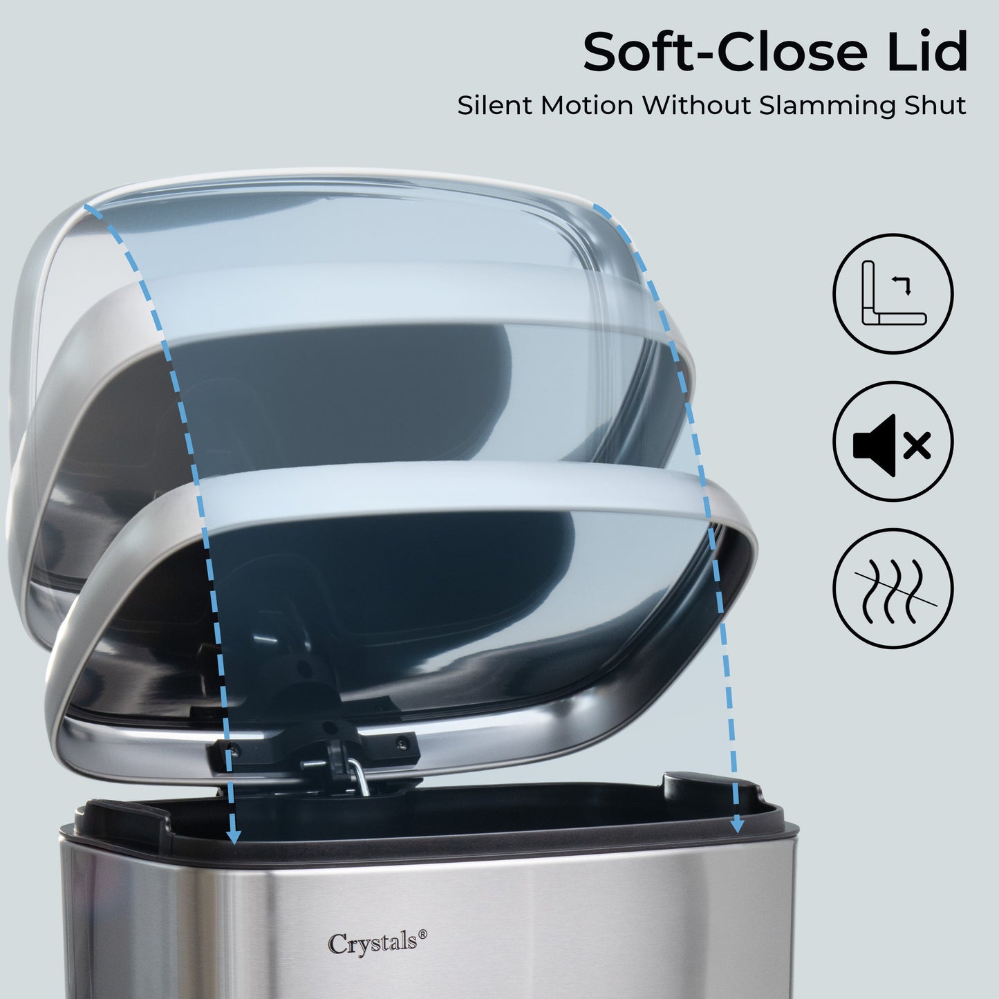 30L Pedal Bin with Soft Close Lid