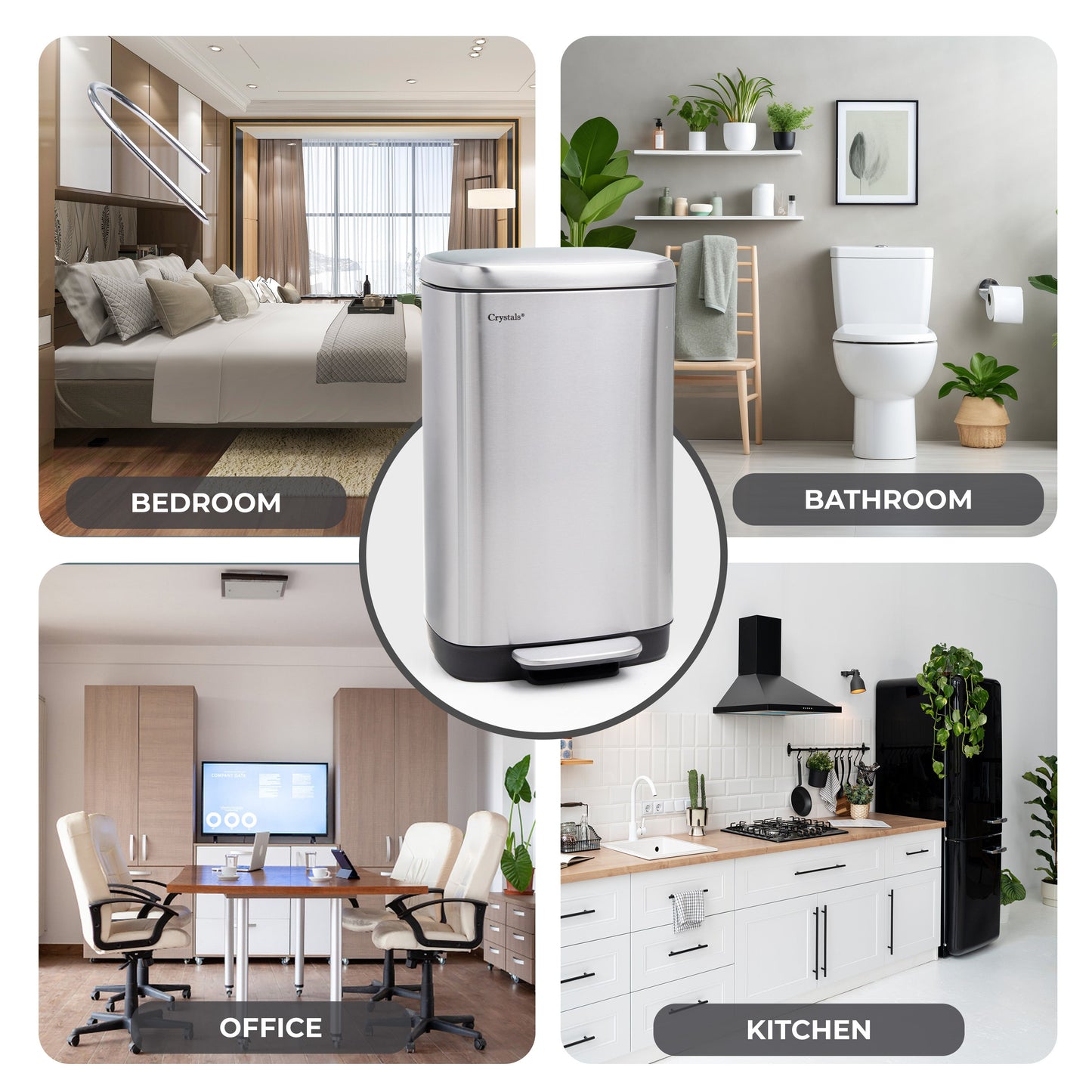 30L Pedal Bin with Soft Close Lid