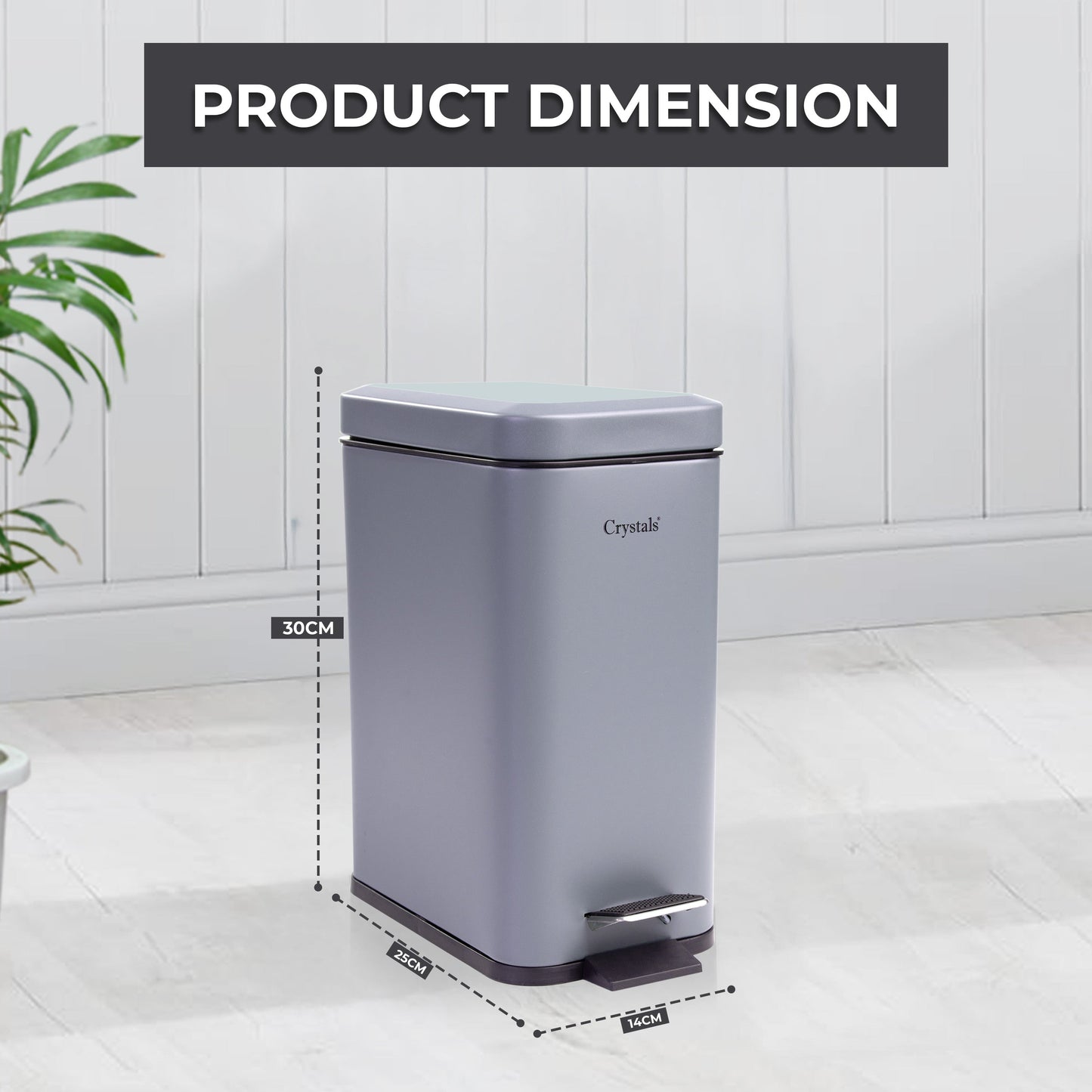 3L Soft Closed Pedal Bin