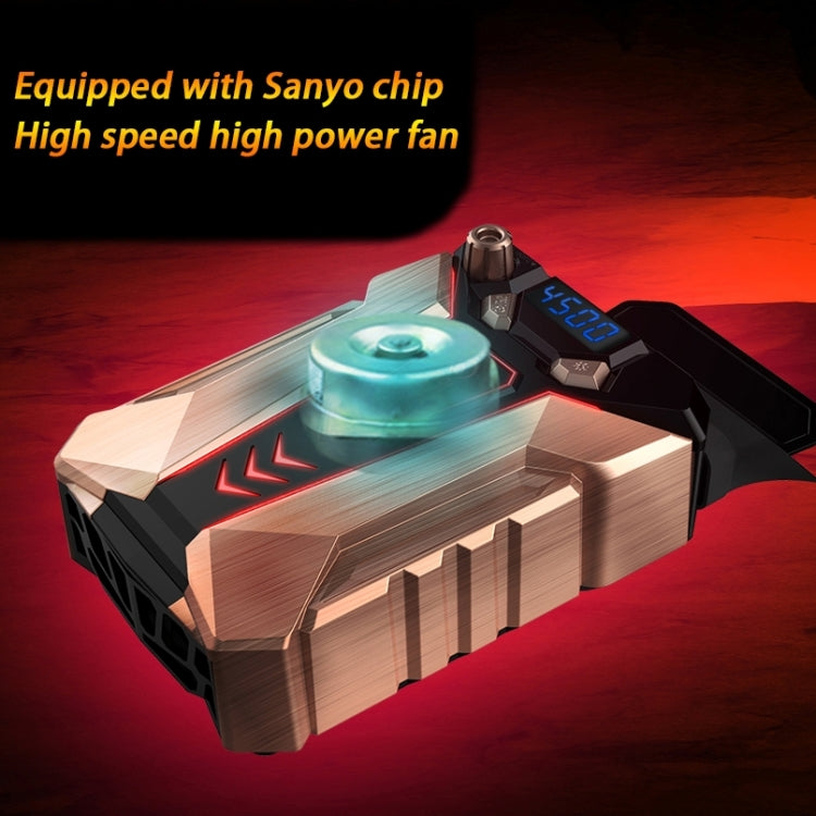 Ice Troll 7 COOLCOLD Portable Laptop Notebook Fan Turbo Radiator Ultra Silent Cooling Fan, AC 220V(Bronze)