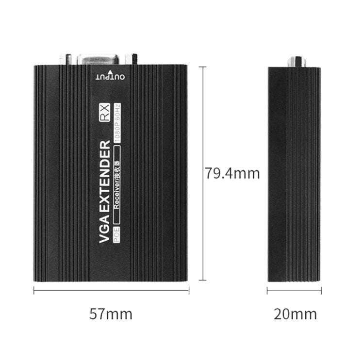 Measy VGA1815 VGA Extender Transmitter and Receiver Converter, POE Single Power Supply, Transmission Distance: 150m, VGA1815