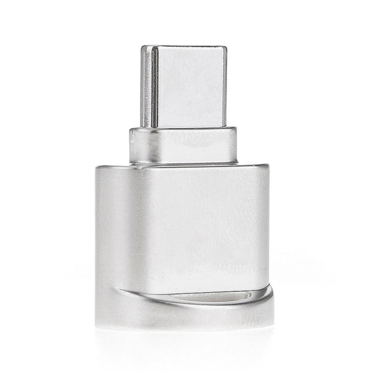 USB-C / Type-C 3.1 to Micro SD Card (TF Card) Reader Adapter, Silver