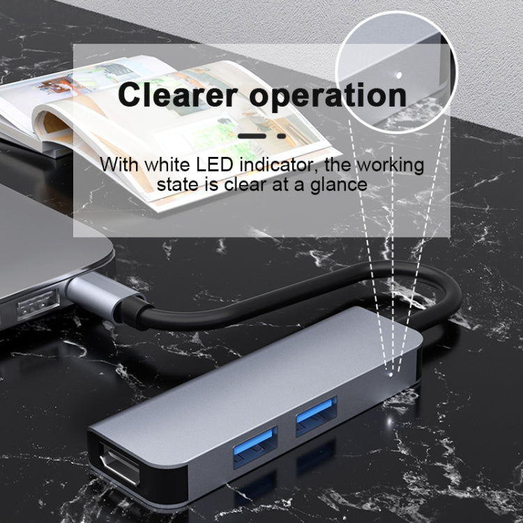 2011N 3 In 1 USB 3.0 x2  HDMI Multi-function Type-C / USB-C HUB Docking Station
