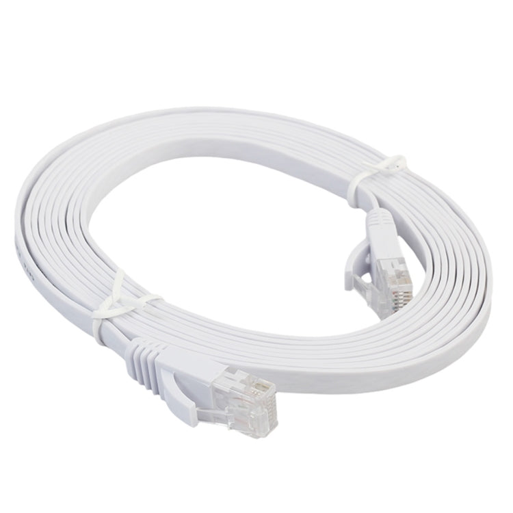 3m CAT6 Ultra-thin Flat Ethernet Network LAN Cable, Patch Lead RJ45 (White)