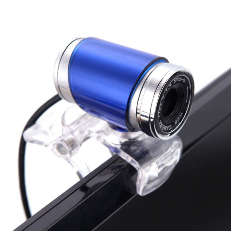 HXSJ A860 30fps 480P HD Webcam for Desktop / Laptop, with 10m Sound Absorbing Microphone, Length: 1.4m(Blue)