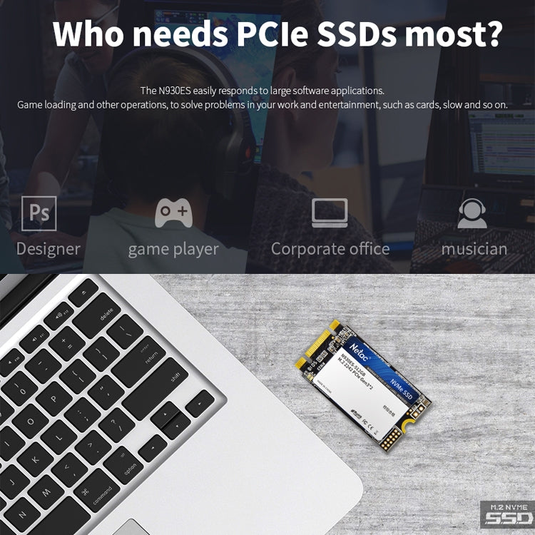 Netac N930ES 512GB M.2 2242 PCIe Gen3x2 Solid State Drive, 512GB