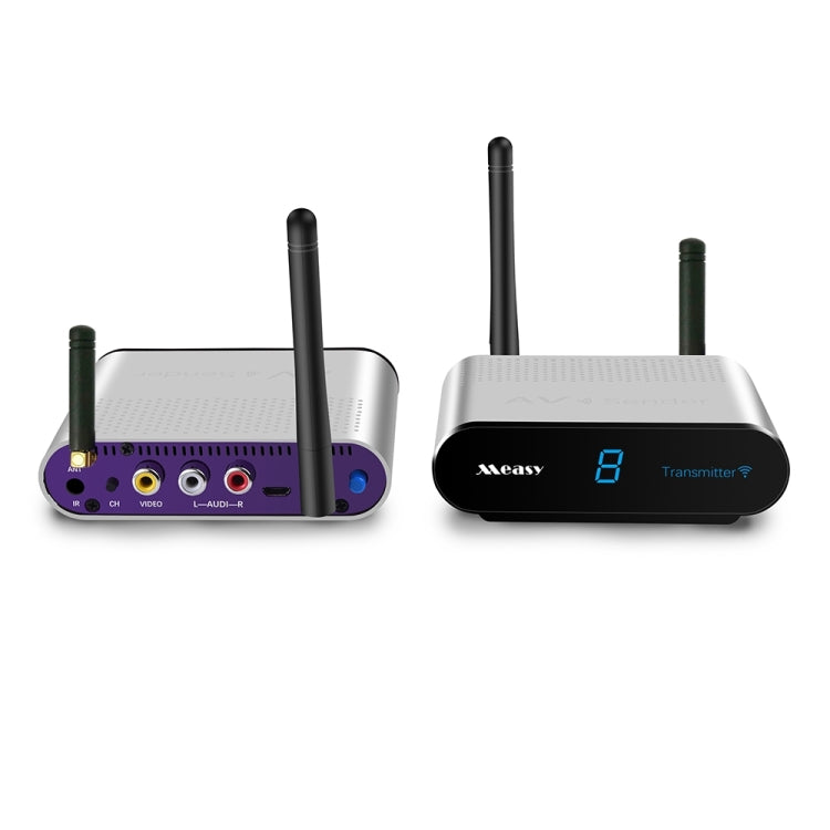 Measy AV550 5.8GHz Wireless Audio / Video Transmitter Receiver with Infrared Return, US Plug, AV550 Silver