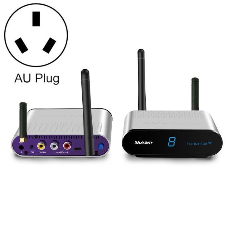 Measy AV230 2.4GHz Wireless Audio / Video Transmitter and Receiver with Infrared Return Function, Transmission Distance: 300m, EU Plug, AV230 Silver