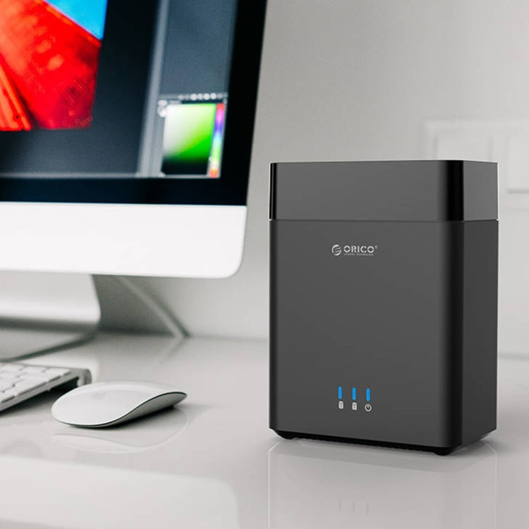 ORICO DS200U3 3.5 inch 2 Bay Magnetic-type USB 3.0 Hard Drive Enclosure with Blue LED Indicator, USB 3.0