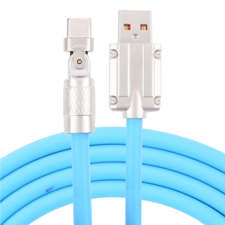 Mech Series 6A 120W USB to Type-C 180-degree Metal Plug Fast Charging Cable, Length: 1.2m, 1.2m Type-C, 1.2m 180-degree Type-C