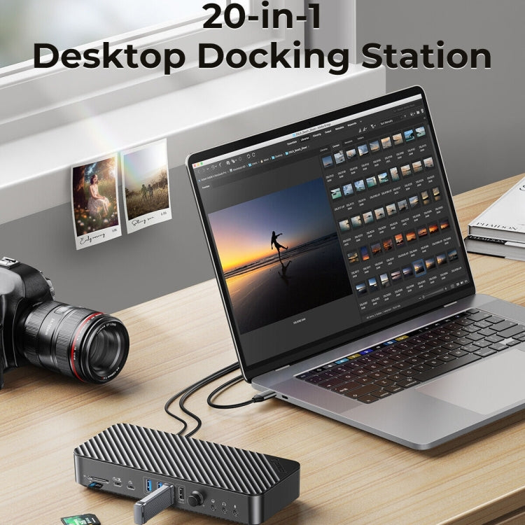 ORICO DKA20-BK-BP 10Gbps 20 in 1 Type-C 3.0 HUB Docking Station (UK Plug)