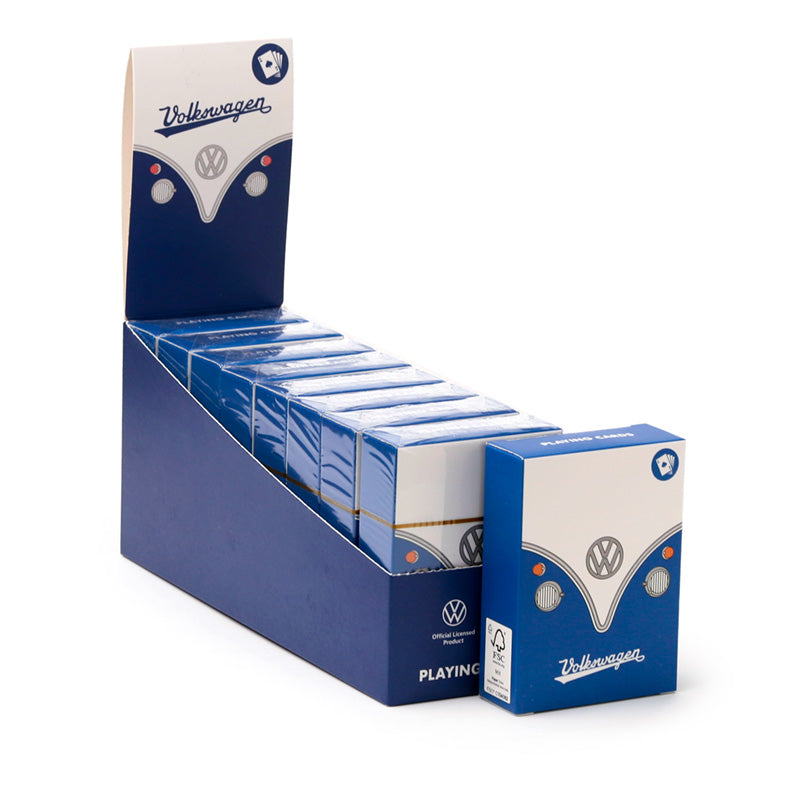 Blue Volkswagen VW T1 Camper Bus Standard Playing Card Deck